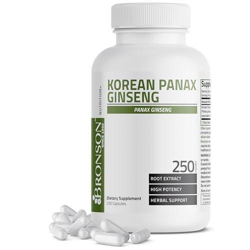 Bronson Korean Panax Ginseng Supports Energy, Endurance & Vitality + Memory and Mental Performance, 250 Capsules - görsel 3