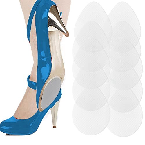 Non Slip Shoes Pads Self-Adhesive Shoe Grips Rubber Anti-Slip Shoe Grips Sole Stick Protector (Clear-5Pairs) - görsel 2