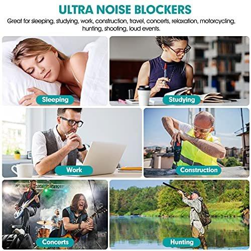 100 Pairs Black Foam Ear Plugs - 33dB NRR Noise Cancelling, Durable & Comfortable, Individually Wrapped for Work, Construction, Shooting, Travel, Loud Events - görsel 1