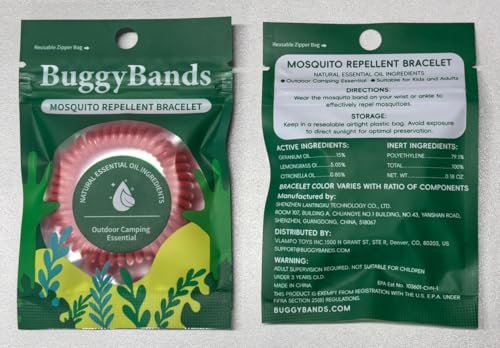 BuggyBands 12 Pack Mosquito Bracelets - DEET Free, Natural & Waterproof Wristbands for Adults and Kids - Citronella Bracelets for Camping, Hiking & Outdoor Activities - görsel 14
