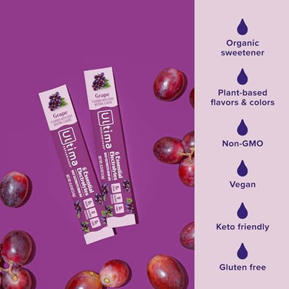 Ultima Replenisher Daily Electrolyte Powder – Zero Sugar: Enjoy delicious grape flavor without any sugar or – Image 1