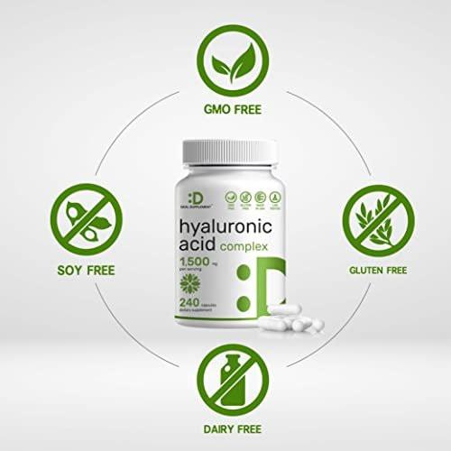 DEAL SUPPLEMENT Hyaluronic Acid Complex 1,500mg – 240 Capsules, with MSM & Vitamin C - görsel 6