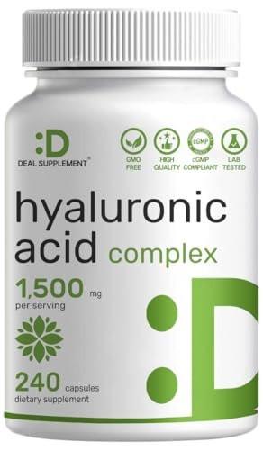 DEAL SUPPLEMENT Hyaluronic Acid Complex 1,500mg – 240 Capsules, with MSM & Vitamin C