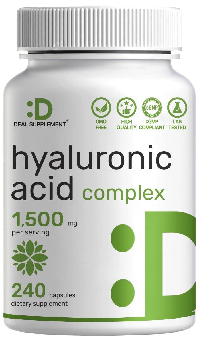 DEAL SUPPLEMENT Hyaluronic Acid Complex 1,500mg – 240 Capsules, with MSM & Vitamin C - görsel 1