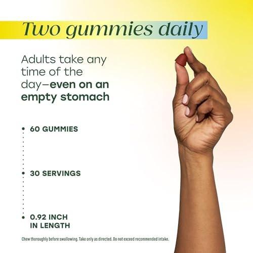 MegaFood Baby & Me 2 Prenatal Vitamins for Women Gummies with Folic Acid and Choline for Baby’s Brain Development; Plus Real Fruit- Red Raspberry Flavor - 60 Gummies (30 Servings) - görsel 2