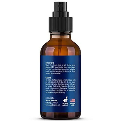 Eucalyptus Shower Steamer Spray 2 fl oz – Aromatherapy Shower Mist with Essential Oils – Eucalyptus Steam Spray for Sauna, Spa, Bathroom & Room – Nexon Botanics