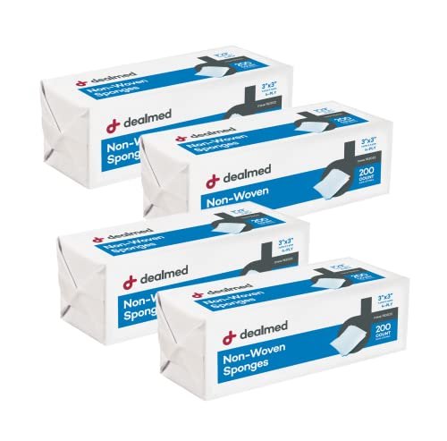 Dealmed 3" x 3" Non-Woven Gauze Sponges (200 – Count: 200 total (4 packs of 50) – Image 12