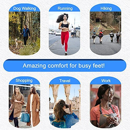 LTOHOE Memory Foam Insoles for Women, Replacement Shoe Inserts for Running Shoes, Hiking Shoes, Sneaker, Cushion Shoe Insoles Shock Absorbing for Foot Pain Relief, Comfort Inner Soles 8mm Black US 10