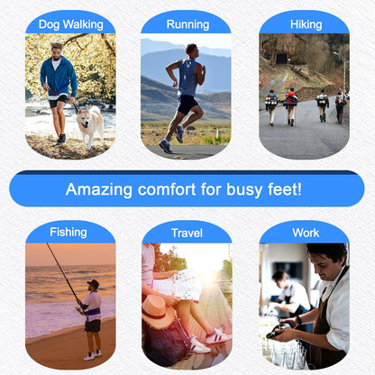 Memory Foam Insoles for Women, Replacement Shoe Inserts for Work Boot, Running Shoes, Hiking Shoes, Sneaker, Cushion Shoe Insoles for Foot Pain Relief, Comfort Inner Soles 8mm Black US 9.5