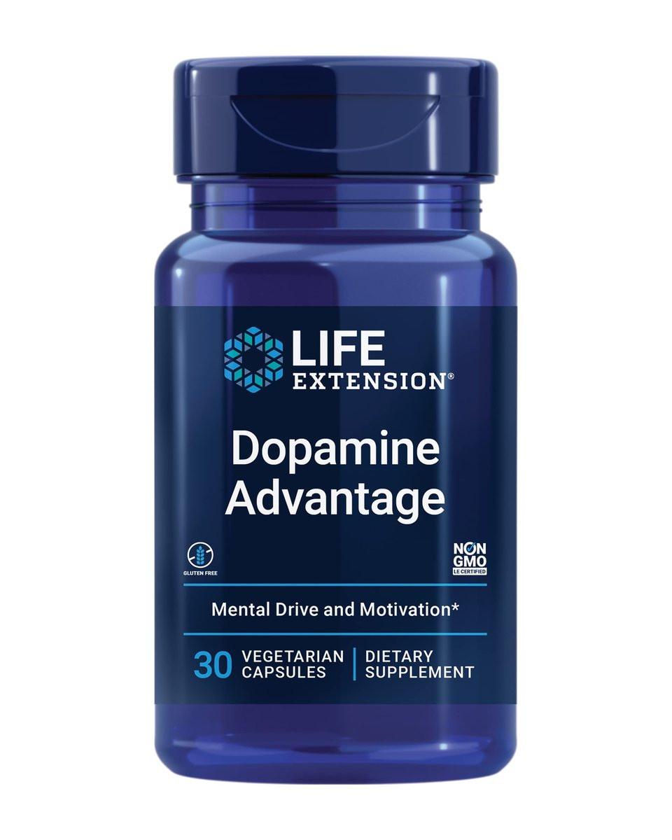 Life Extension Dopamine Advantage, Cognitive Health, Mental Sharpness, Motivation, Vitamin B12, phellodendron bark Powder, Gluten Free, Non-GMO, Vegetarian, 30 Capsules - görsel 4