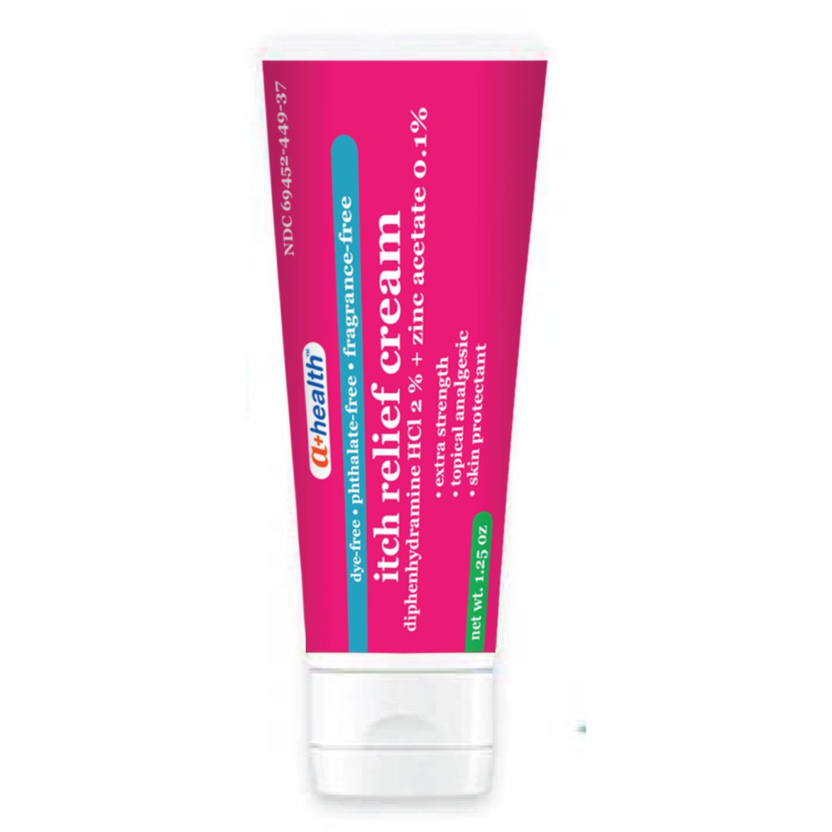 A+Health Itch Relief Cream 1.25 Ounces, Extra Strength Diphenhydramine HCl Topical Analgesic Skin Protectant Relieves Pain Itching from Insect Bites, Minor Burns, Poison Ivy, Fragrance Free - görsel 4
