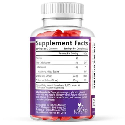 Zinc Gummies - 50mg Zinc Per Serving Immune Skin & Bone Support Health Gummy - Premium Antioxidant Chewable, High Absorption Vegan, Best Supplements Vitamin for Adults, Tasty Berry Flavor, 120 Gummies - görsel 13