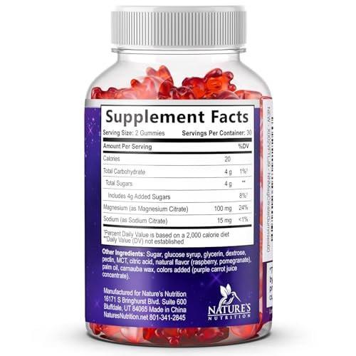 Magnesium Citrate Gummies for Adults & Kids - High Absorption Magnesium Supplements - Premium Calm, Relaxation, Muscle, Nerve, Bone & Heart Support - Great-Tasting Vegan Gummy Supplement - 120 Gummies - görsel 6