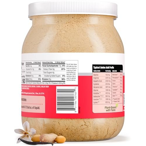 PB2 Performance Peanut Plant Based Vegan Protein Powder | 20g Complete Protein, No Added Sugar, Prebiotic Fiber | Dairy Free, Certified Vegan, Non-GMO, Gluten Free [Peanut w/Madagascar Vanilla, 2LB] - görsel 2