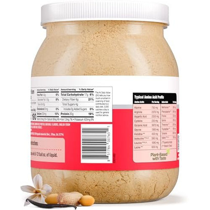 PB2 Performance Peanut Plant Based Vegan Protein Powder | 20g Complete Protein, No Added Sugar, Prebiotic Fiber | Dairy Free, Certified Vegan, Non-GMO, Gluten Free [Peanut w/Madagascar Vanilla, 2LB]