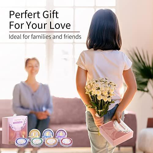 Inspireyes Chakra Candles Set of 7 - Meditation Crystal Scented Candles Gift Set for Women, Spiritual Healing Candles for Positive Energy, Yoga, Cleansing, Manifesting, Relaxation - görsel 7