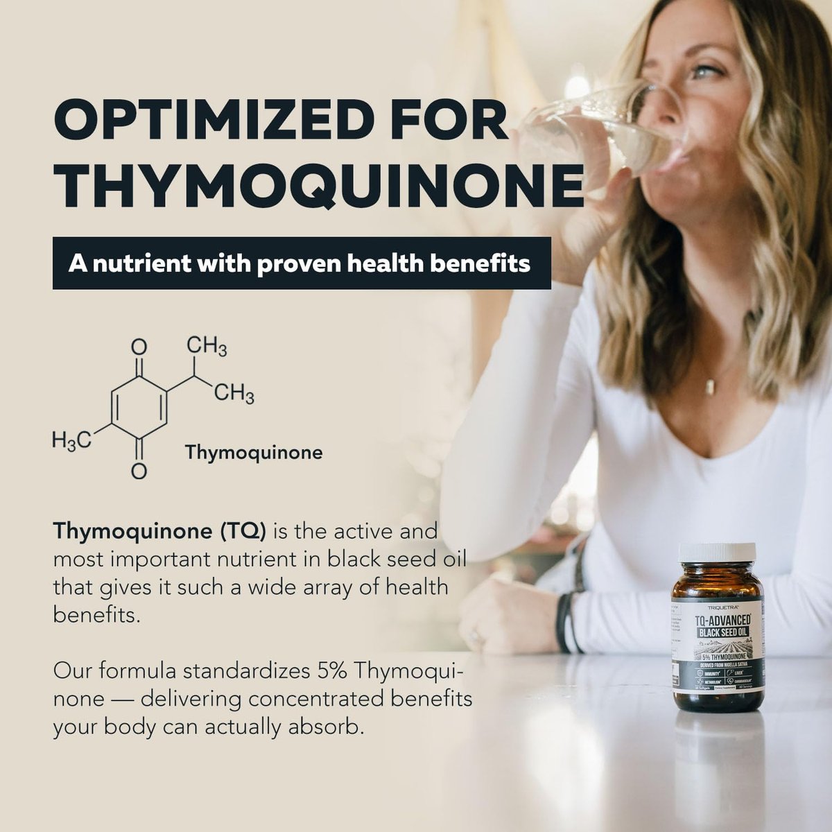 Black Seed Oil Softgels | 5% Thymoquinone - TQ-Advanced® | High Potency - 500 mg per Capsule - 15:1 Concentrate from Nigella Sativa Extract, Raw Form, Vegan Formula, Glass Bottle (60 Softgels) - görsel 9