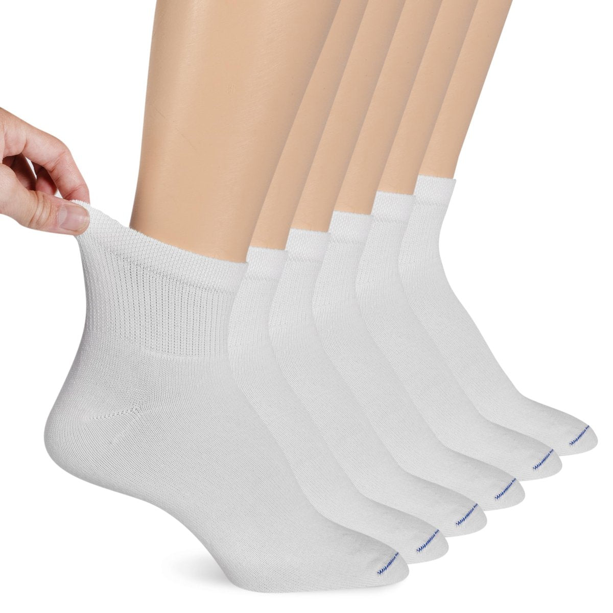 Dr. Scholl's Women's Diabetes & Circulator - 4 6 Pair Packs Socks, White, 10 US - görsel 1