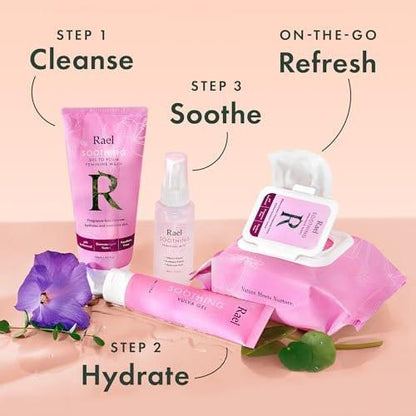 Rael Feminine Wash, Soothing Gel to Foam for Women, Intimate Care, Clean Ingredients (4.4 Fl Oz, Pack of 2)