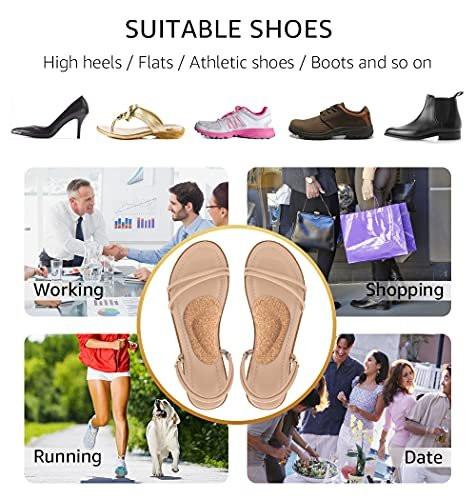 Dr. Foot's Arch Support Shoe Insoles for Flat Feet, Gel Arch Inserts for Plantar Fasciitis, Adhesive Arch Pad for Relieve Pressure and Feet Pain- 3 Pairs (Cork, 3 Count (Pack of 1)) - görsel 9