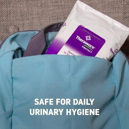 Theraworx Protect 60-Count Cleansing Wipes To Help Support A Healthy Urinary System