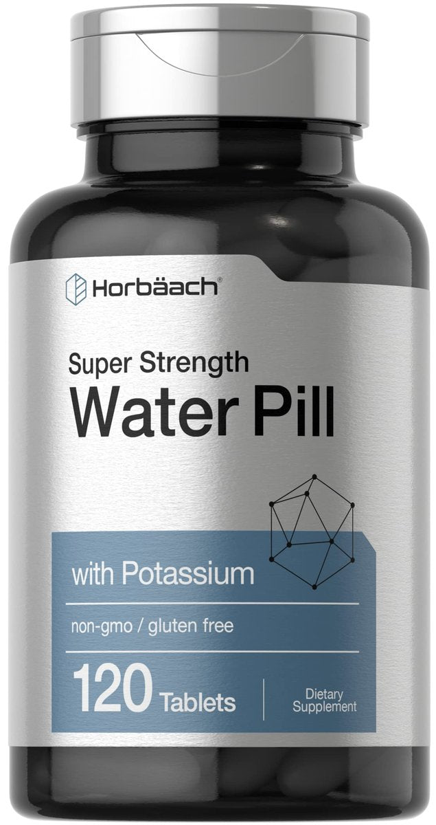 Horbäach Water Pills | Super Strength | 120 Tablets | Vegetarian, Non-GMO & Gluten Free Supplement - görsel 10