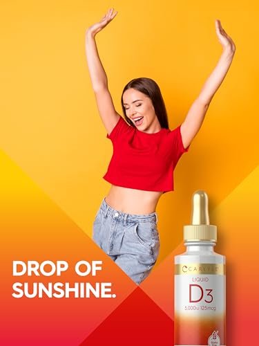 Carlyle Liquid Vitamin D3 | 5000 IU (125 mcg) | 2 oz | Vegetarian, Non-GMO, and Gluten Free Supplement | Vitamin D Liquid Drops for Adults - görsel 14