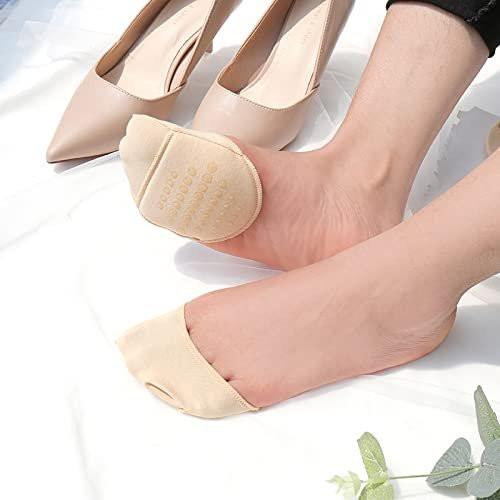 SooGree Ball of Foot Cushion Socks Seamless Toe Topper Socks Half Forefoot Socks Non-Slip Pain Relief Toe Half Socks - görsel 5