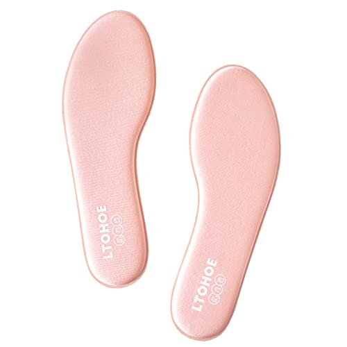 LTOHOE Memory Foam Insoles for Women, Replacement Shoe Inserts for Running Shoes, Hiking Shoes, Sneaker, Cushion Shoe Insoles Shock Absorbing for Foot Pain Relief, Comfort Inner Soles 8mm Pink US 7 - görsel 1