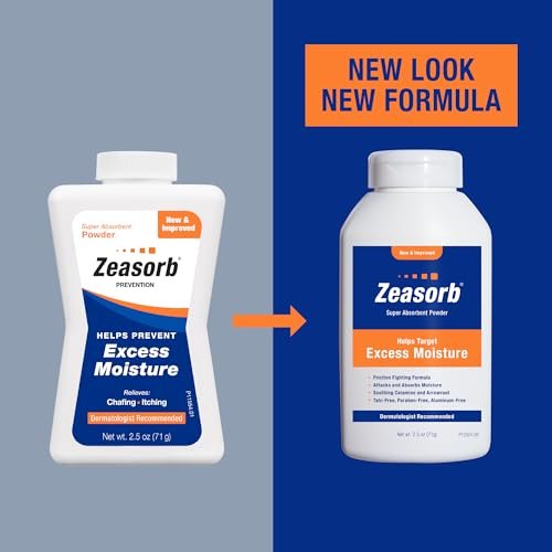 Zeasorb Prevention, Super Absorbent Excess Moisture Powder to Prevent Chafing & Itching, 2.5 Oz - görsel 4
