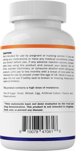 Vitamatic Melatonin 30 mg - with B6 & L-Theanine - 120 Fast Dissolve Tablets with Natural Berry Flavor (2 Tablets Dose = Melatonin 60 mg) (120 Count) - görsel 4