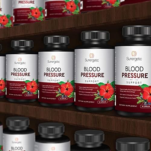 Sunergetic Premium Blood Pressure Support Supplement for Cardiovascular & Heart Health with Garlic, Hawthorn & Hibiscus (90 Capsules) - görsel 2