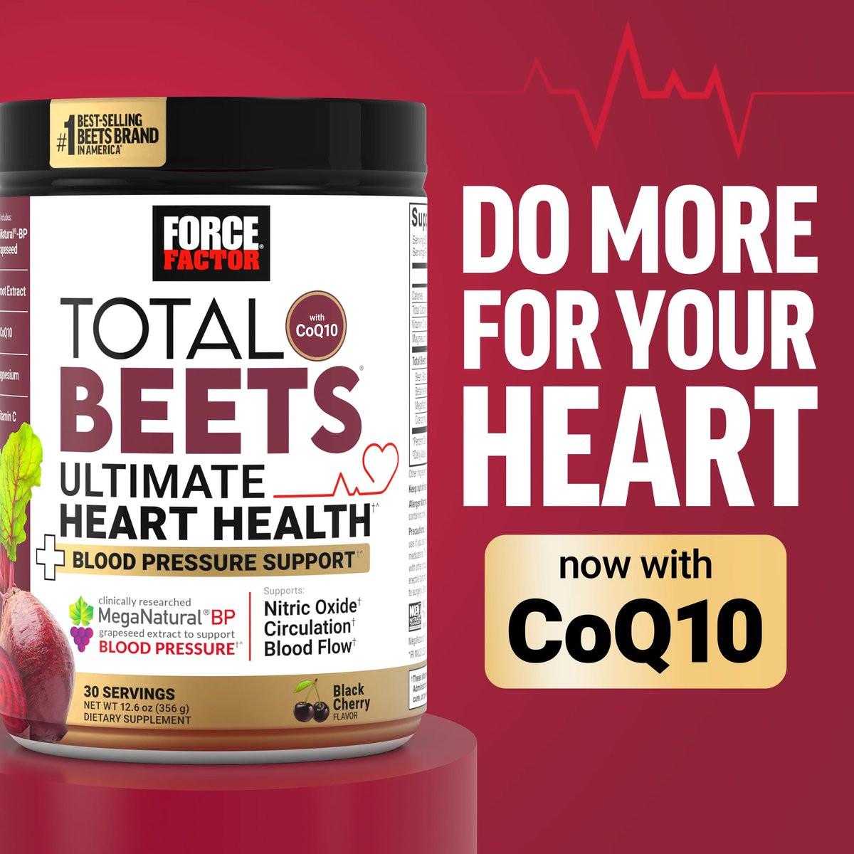 Force Factor Total Beets Drink Mix Superfood Powder with Nitrates to Support Circulation, Blood Flow, Nitric Oxide, Energy, Endurance, and Stamina, Cardiovascular Heart Health Supplement, 30 Servings - görsel 2
