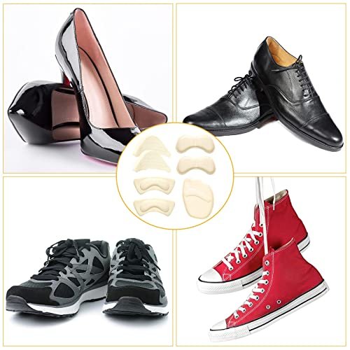 Geyoga 12 Pairs Shoe Filler for Too Big Shoes Women Heels Toe Inserts Loose Shoes Grips Adjustable Heel Liner Cushions Inserts Metatarsal Pads for Men Prevent Heel Pain Blisters (Elegant Style) - görsel 6