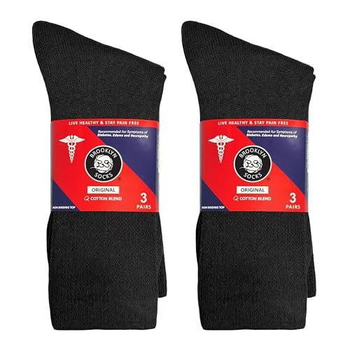 12 Pairs of Cotton Diabetic Neuropathy Crew – 12 Pairs Value Pack: Stock up with a full dozen pairs, so you always – Image 7