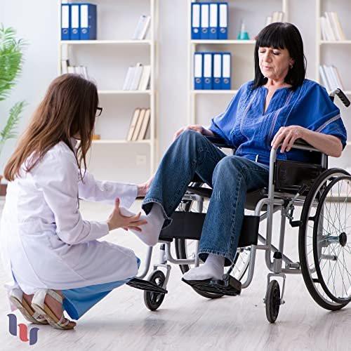 Hugh Ugoli Women's Rayon Loose Fit Diabetic Crew Socks, Seamless Toe & Non-Binding Top for Swollen Feet, Soft, Extra Wide and Stretchy, 3 Pairs, Black, Shoe Size: 10-12 - görsel 10