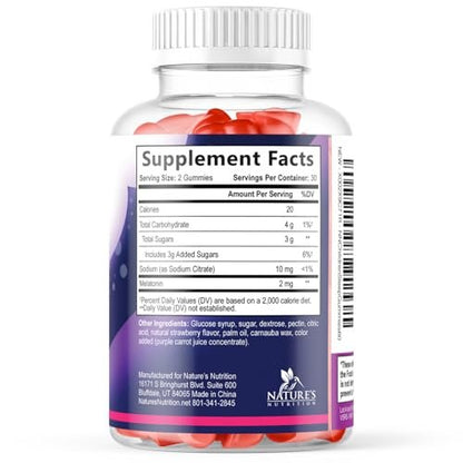 Kids Melatonin Gummies - 2mg Melatonin Per Serving - Children's Melatonin Gummy for Restful Sleep - Best Children's Chewable Sleep Supplement - Vegan, Non-GMO, Natural Berry Flavor - 60 Gummies