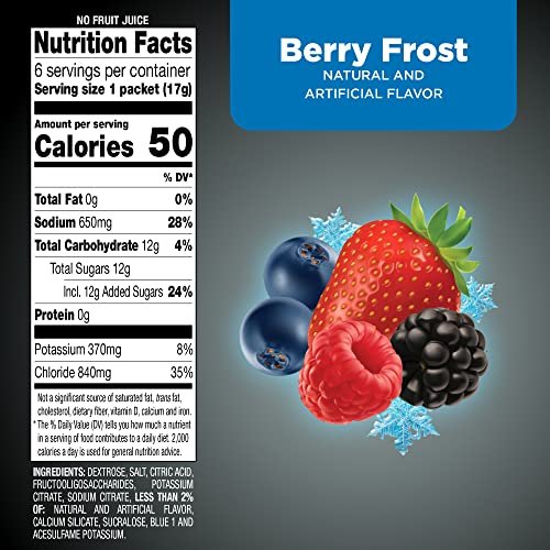 Electrolyte Powder Packets for Rehydration, Berry Frost, 6 Count - görsel 9