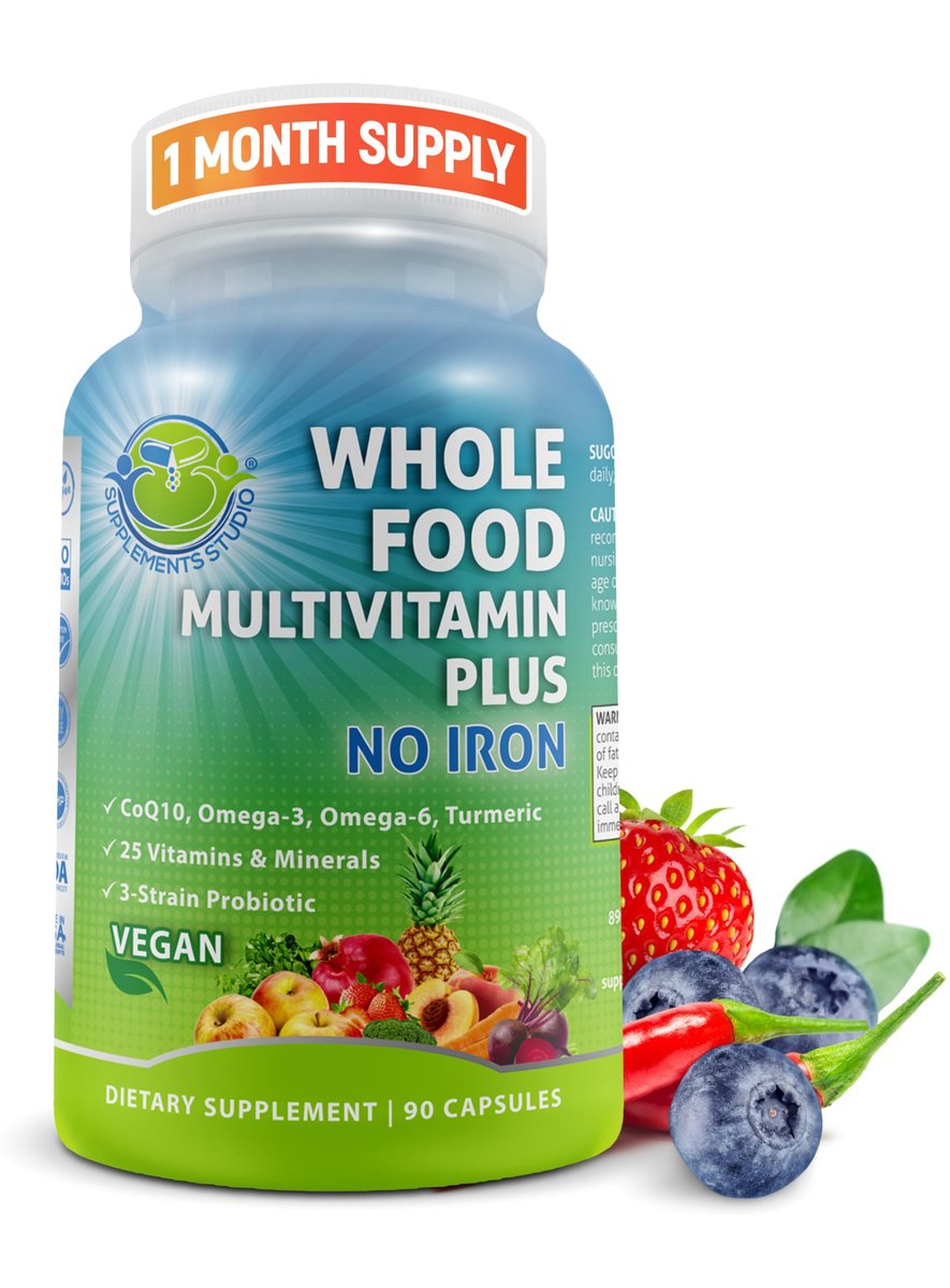 Vegan Whole Food Daily Multivitamin Without – No Iron: Suitable for those who do not require additional iron, such – Image 5