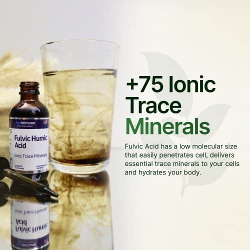 Fulvic Humic Acid 75 + Ionic Trace Minerals - Plant Derived in USA - Fulvic Acid Minerals Concentrate for Energy, Gut Health and Hydration- 1 gram of Liquid Supplement per Serving - 2 oz. - görsel 13