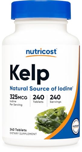 Nutricost Kelp Tablets, 325mcg of Iodine, 240 Tablets - Non-GMO, Gluten Free - görsel 2