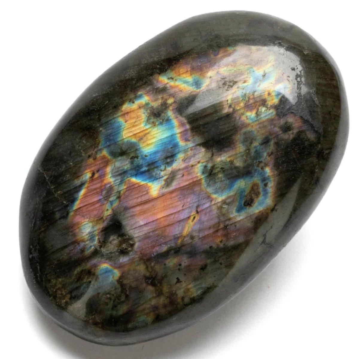 KALIFANO Palm Stone with Healing & Calming Effects - AAA+ Grade High Energy Worry Stone with Information Card - Reiki Crystal Used for Courage (Family Owned and Operated) (Labradorite) - görsel 10