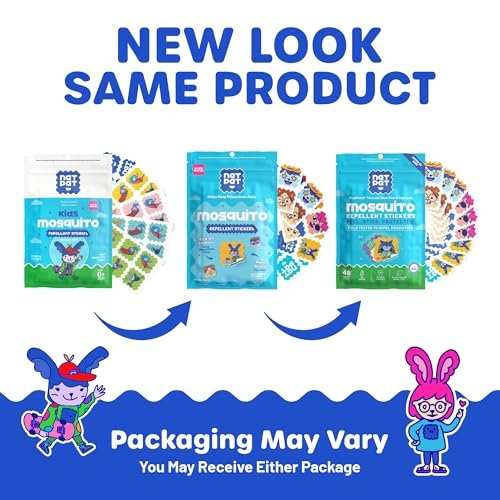 NATPAT BuzzPatch Mosquito Patch Stickers for Kids - All Natural, Plant Based Ingredients, Non-Toxic, DEET Free, Citronella Insect Patches, for Toddlers, Babies, Children (2 Pack, 96 Units) - görsel 3