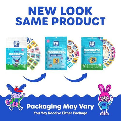 NATPAT BuzzPatch Mosquito Patch Stickers for Kids - All Natural, Plant Based Ingredients, Non-Toxic, DEET Free, Citronella Insect Patches, for Toddlers, Babies, Children (2 Pack, 96 Units)