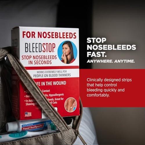 BleedStop™ Nosebleed Strips – Fast Acting Blood Coagulant Foam Inserts – Helps Clot Blood on Contact – Non-Stinging Sterile Hypoallergenic for Mild to Heavy Nosebleeds - görsel 8