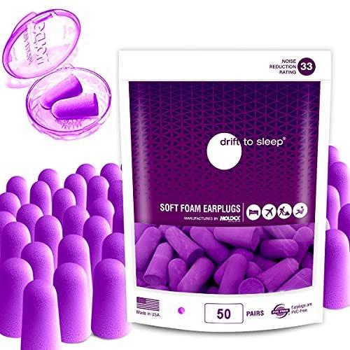 MOLDEX Soft Foam Earplugs Softies® Ear Plugs for Sleeping, Snoring, Work, Travel, Shooting -33dB Highest NRR Made in USA (Purple, 50 Pairs) - görsel 1