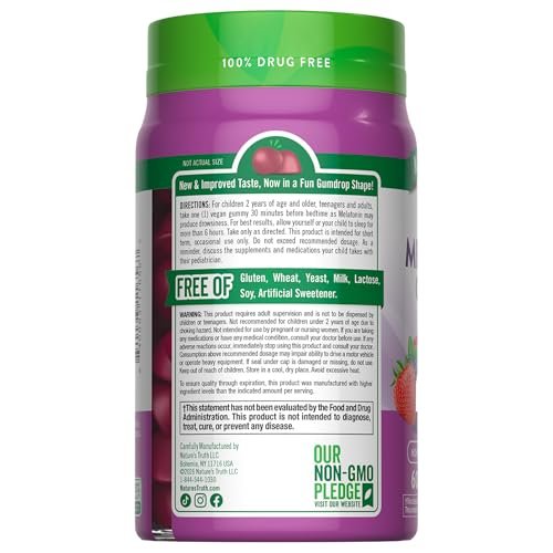 Nature's Truth Melatonin Gummies | 1mg | 60 Count | Mixed Berry Flavor | Vegan, Non-GMO & Gluten Free Supplement - görsel 5