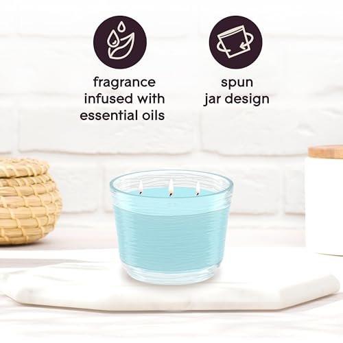 Glade Candle Aqua Waves, Fragrance Candle Infused with Essential Oils, Air Freshener Candle, 3-Wick Candle, 6.8 Oz, 3 Count - görsel 10