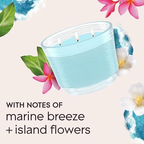 Glade Candle Aqua Waves, Fragrance Candle Infused with Essential Oils, Air Freshener Candle, 3-Wick Candle, 6.8 Oz, 3 Count - görsel 12