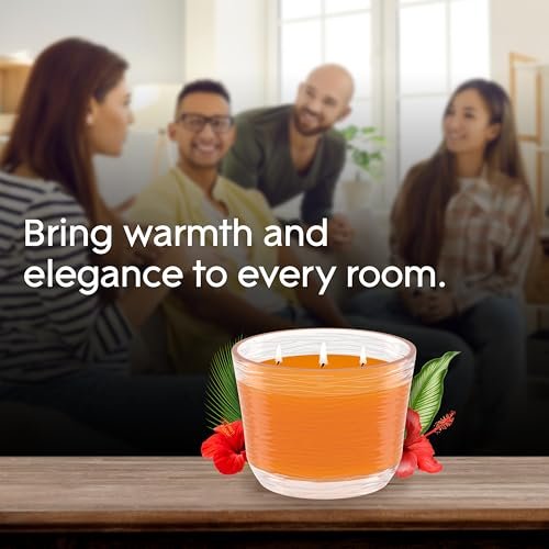 Glade Candle Hawaiian Breeze, Fragrance – Triple Wick Design: Three wicks deliver a stronger, more consistent – Image 13
